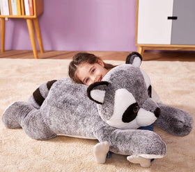 IKASA Giant Raccoon plush 30 inch care instructions in cleaning guide.