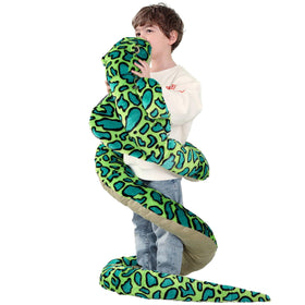 IKASA giant snake plush, 106 inches long, ideal for dramatic decor and oversized hugs.