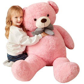 IKASA 47-inch pink giant teddy bear for cozy hugs and room decor
