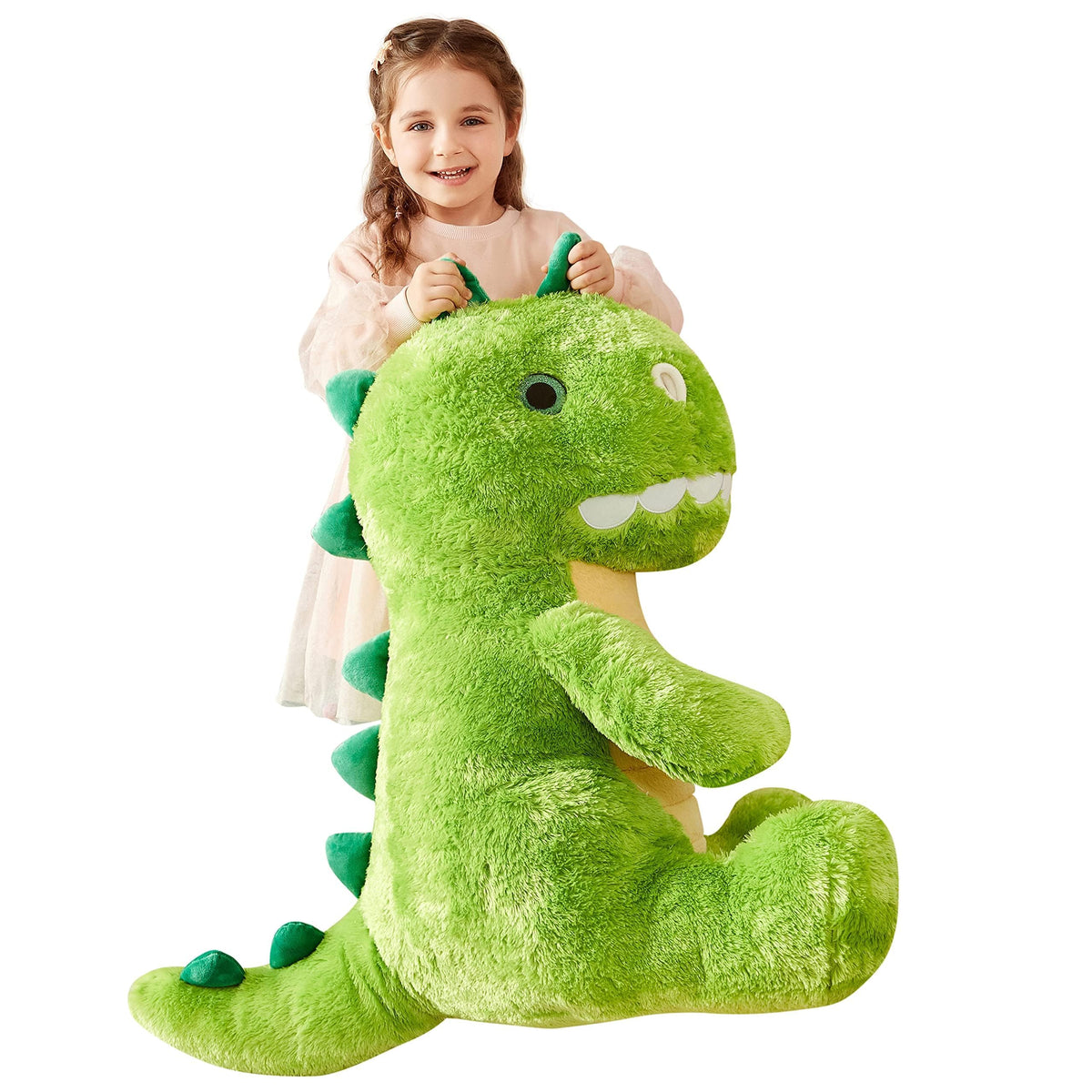 IKASA giant T-Rex plush 23-inch cuddly toy for kids' playtime.