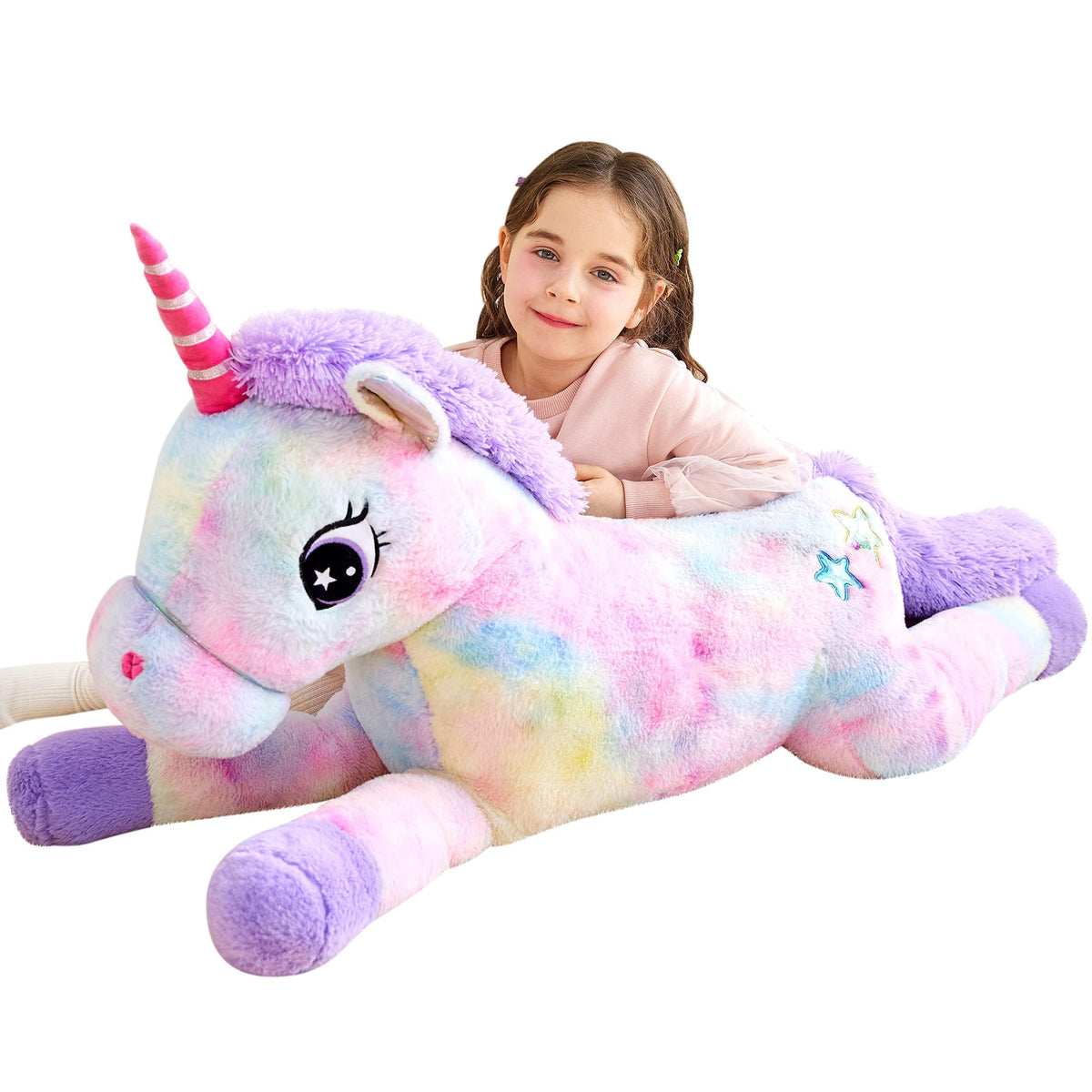 IKASA giant unicorn plush 43-inch for jumbo hugs and cozy decor