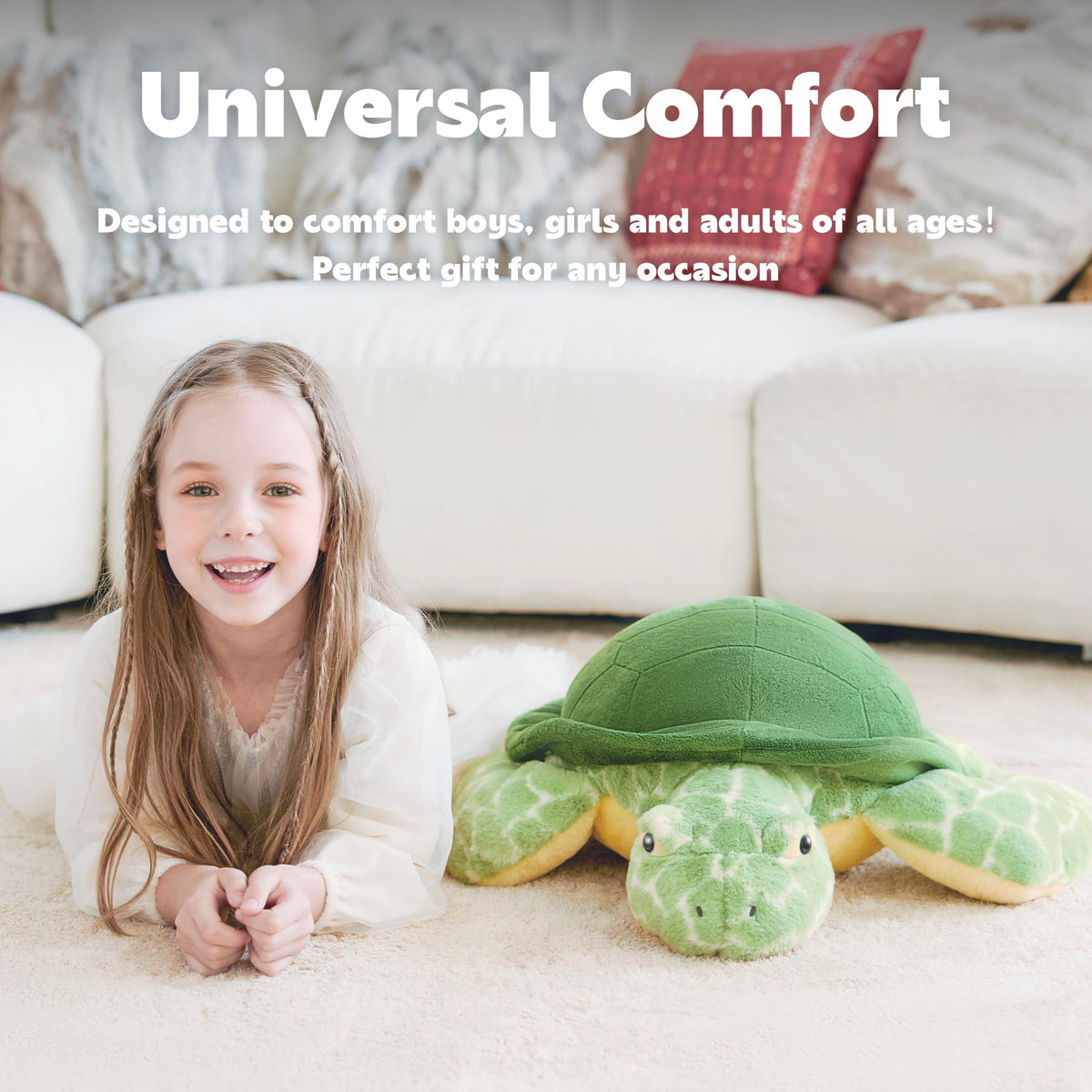 IKASA turtle plush vacuum-sealed packaging ready for gifting.