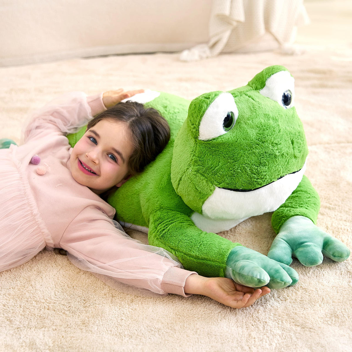IKASA gift-ready frog stuffed toy ideal for birthdays or holidays