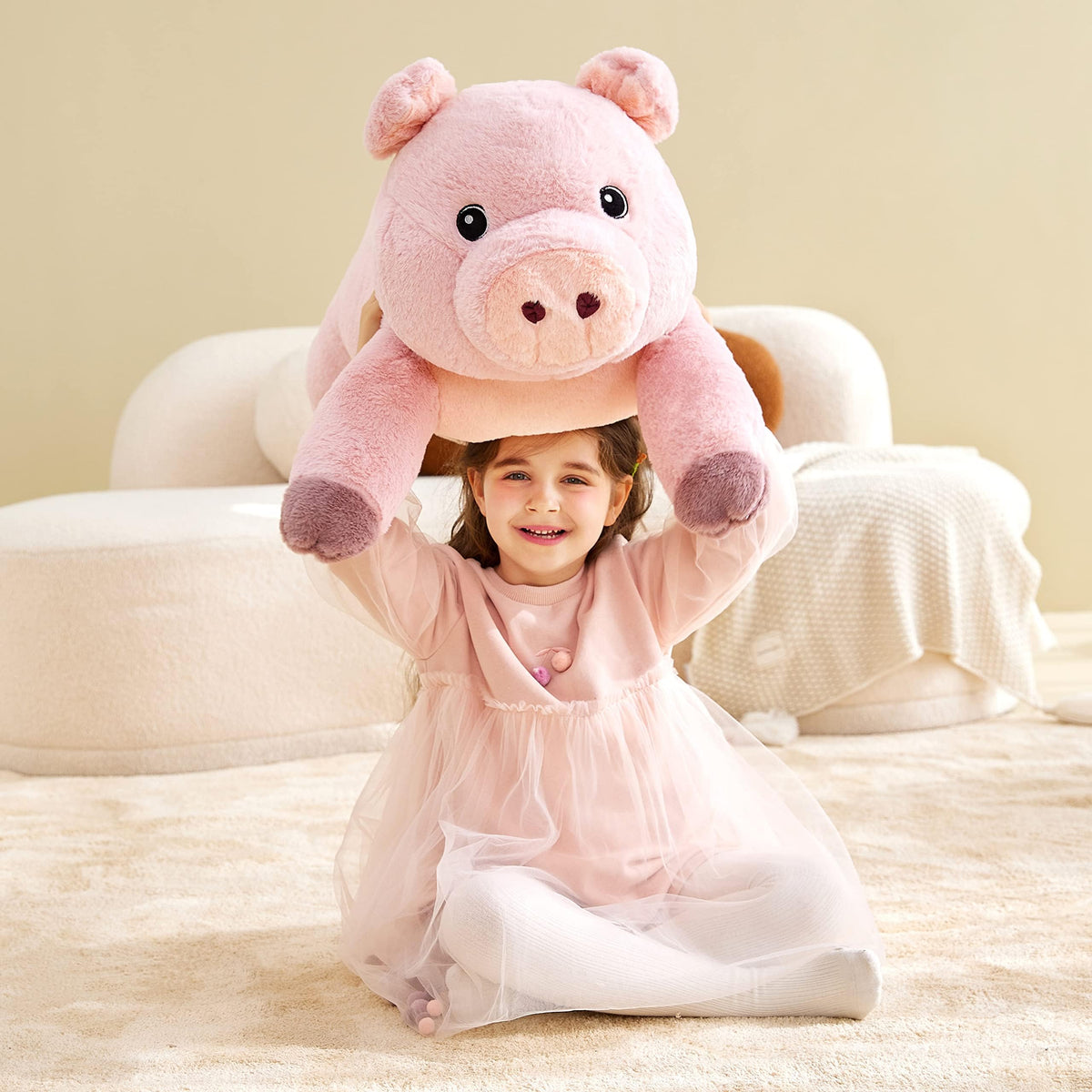 IKASA 30-inch pig plush makes a wonderful gift for all ages