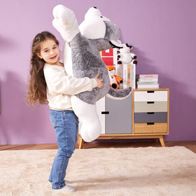 IKASA Husky plush close-up with soft fur and inviting hug.