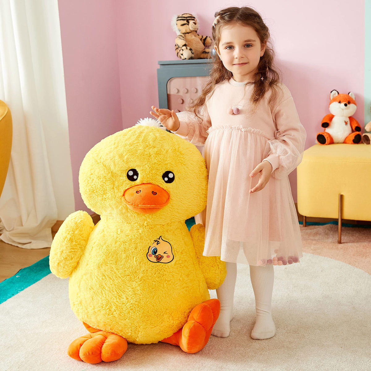 IKASA 19-inch duck plush brings comfort to kids and shelves alike.