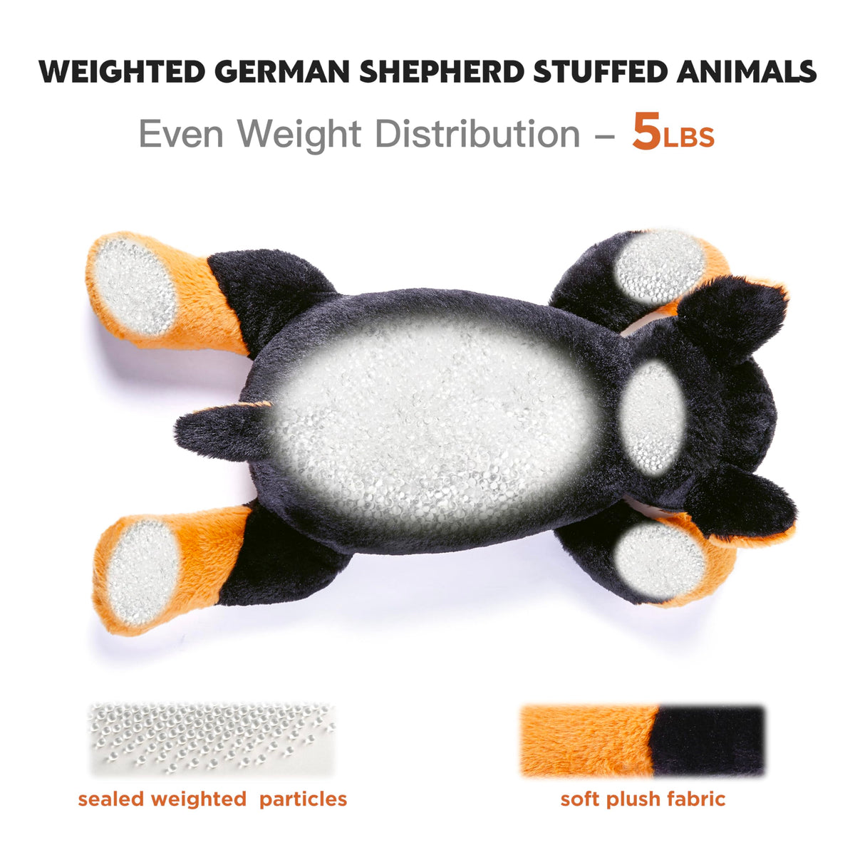 IKASA kid-friendly plush dog offers comforting company during night-time and reading.