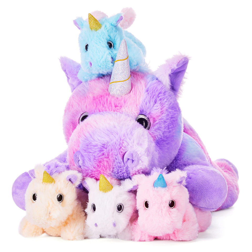 IKASA Mommy Unicorn plush main photo, 18-inch figure ideal for imaginative play.