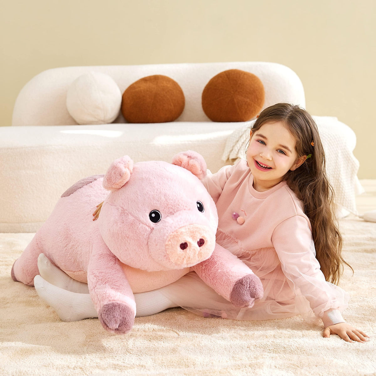 IKASA premium plush pig, EN71 and ASTM certified for safe play