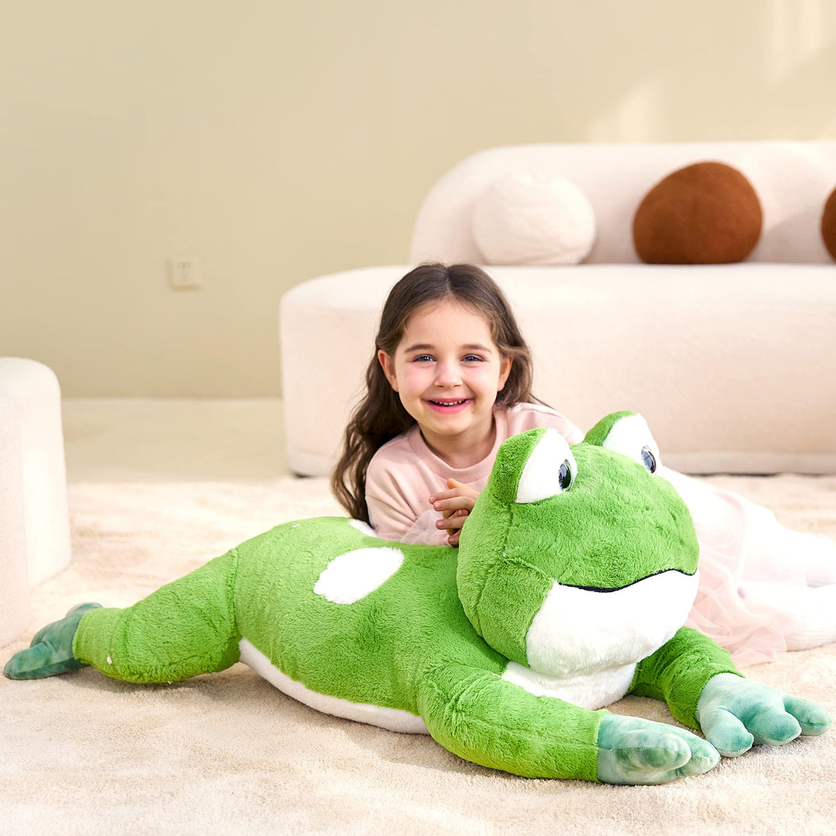 IKASA premium-quality frog plush with EN71 and ASTM safety testing