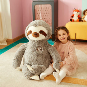 IKASA sloth teddy 30in gray ready for cozy playtime and naps