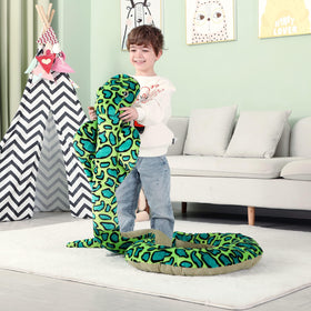 IKASA soft cobra plush with ultra-soft fabric, perfect for kids and cuddle moments.