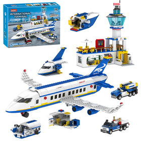 IKKOSYA City Airport Terminal assembly shows a large, reusable playset for imaginative airport role play