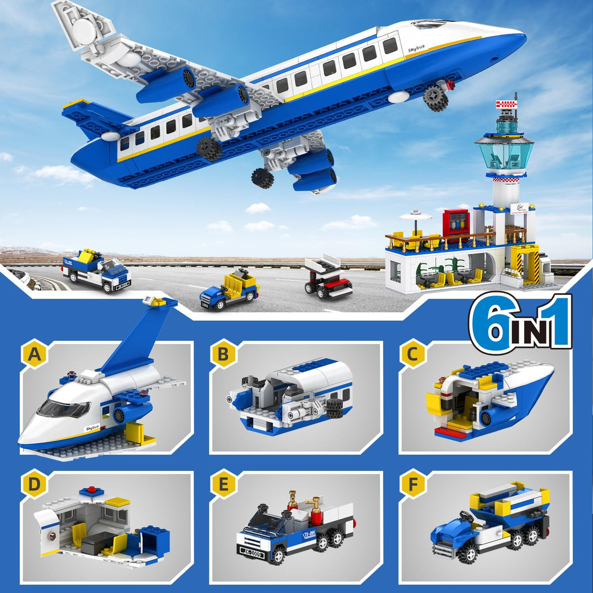 IKKOSYA Luggage cart and boarding stairs capture realistic airport logistics