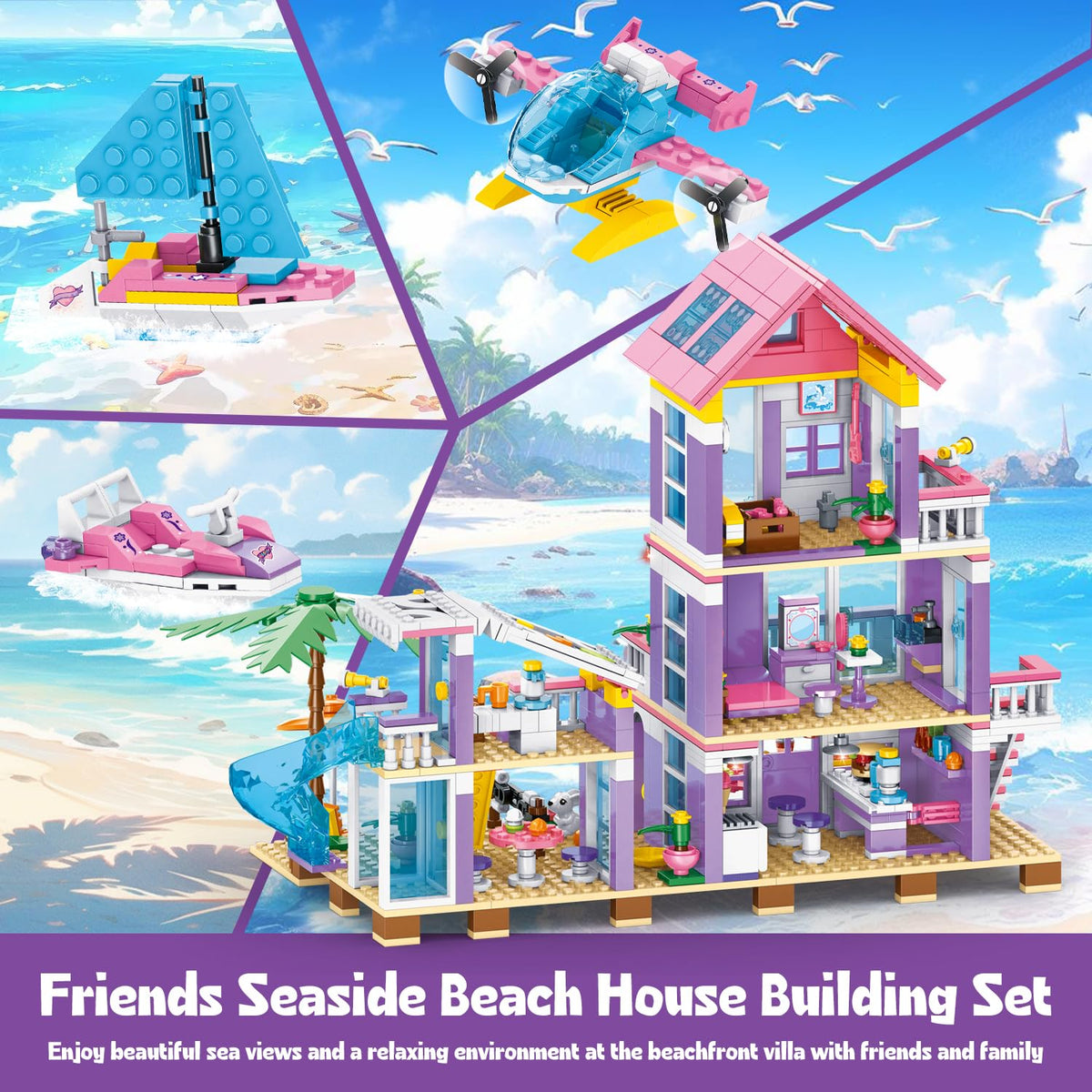 IKKOSYA seaside villa helicopter shot, exciting aerial accessory for action-packed storytelling