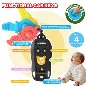 iKOIHO Baby Phone Buttons Closeup, colorful keys spark tactile play.