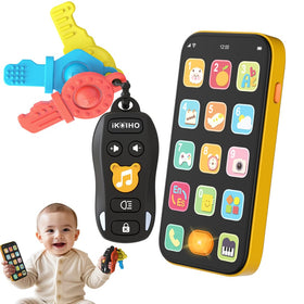 iKOIHO Baby Phone and Keys Set, front view, engaging early learning toy for curious toddlers.