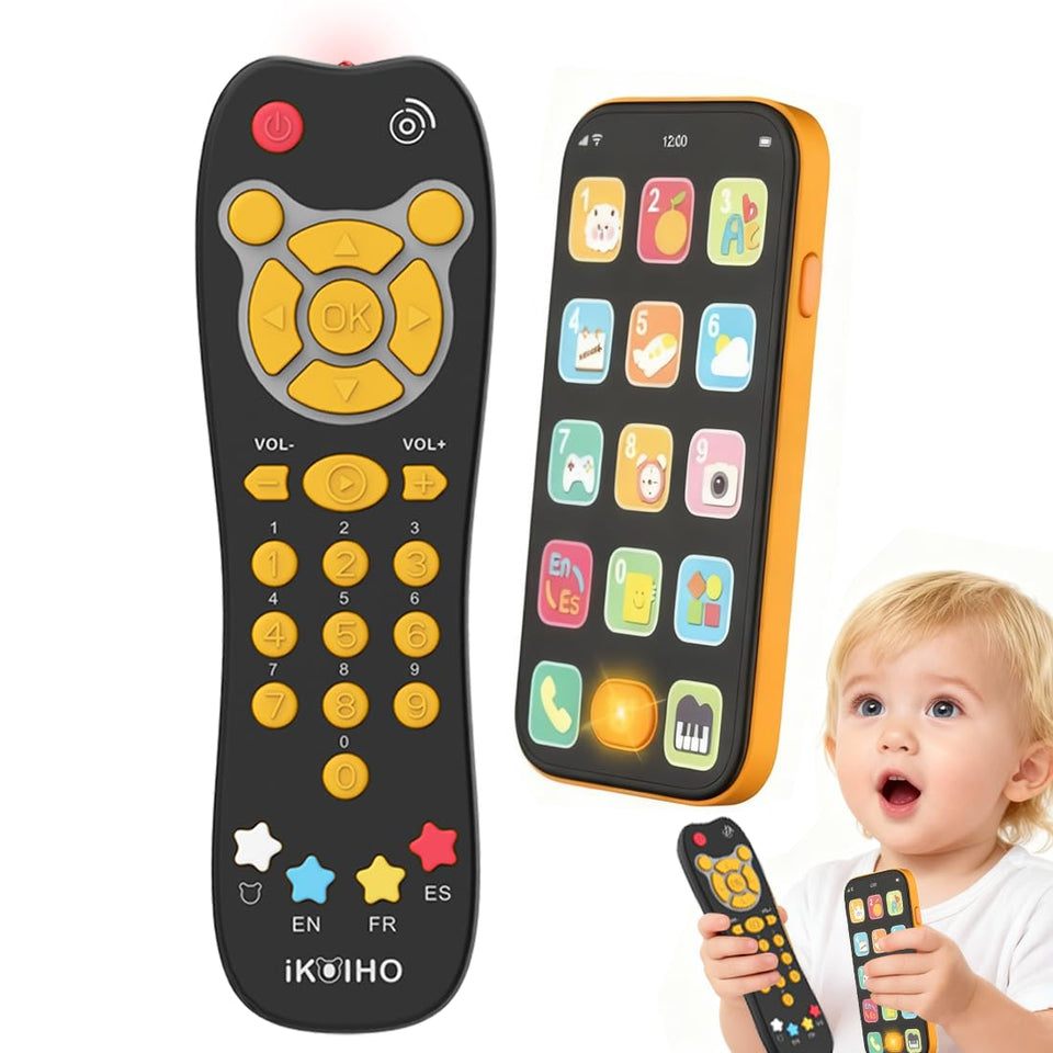 iKOIHO baby phone remote set with illuminated buttons for interactive pretend play