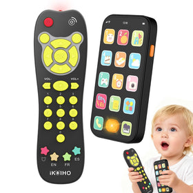 iKOIHO baby phone remote set front view promotes pretend play and fine motor skills.