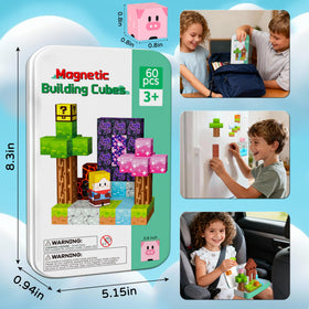 iLacven magnetic blocks promote open-ended play and hands-on learning without screens.