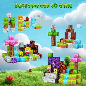 iLacven magnetic blocks stack on metal surfaces for quick demos and interactive play.