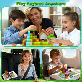 iLacven safe and durable ABS magnetic blocks for kids 4+