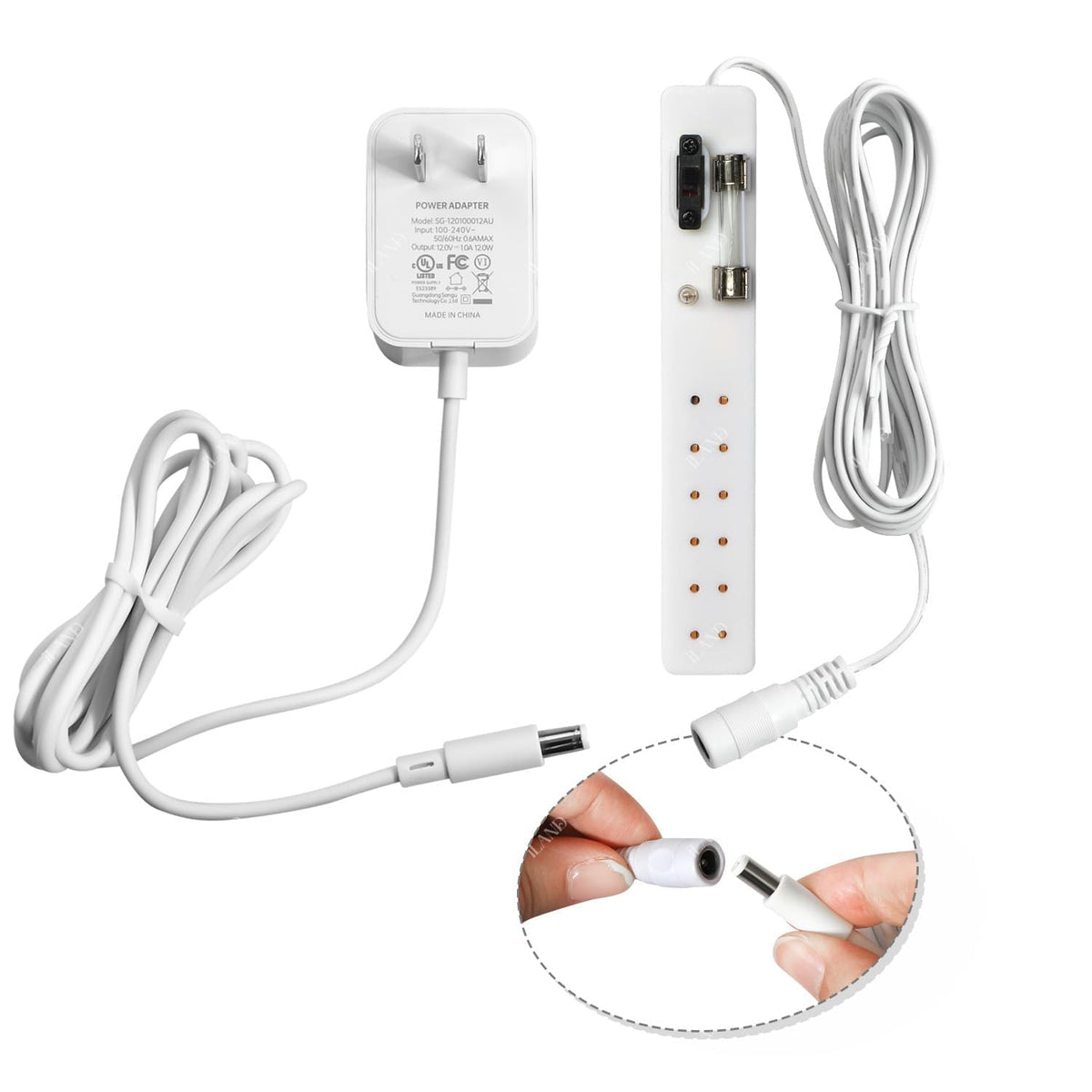 iLAND 12V adapter delivers stable, safe dollhouse lighting.
