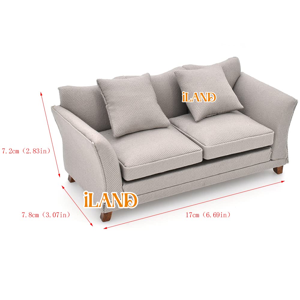 iland dollhouse couch khaki drills side view highlights slim profile for versatile layouts