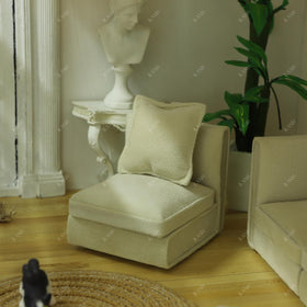 iland dollhouse decor and collectibles scene with miniature furniture.