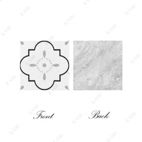 iLAND tile set features grey marble texture for modern dollhouse floors.