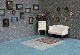 iLAND 1:12 scale flooring fits standard mini furniture for cohesive layouts
