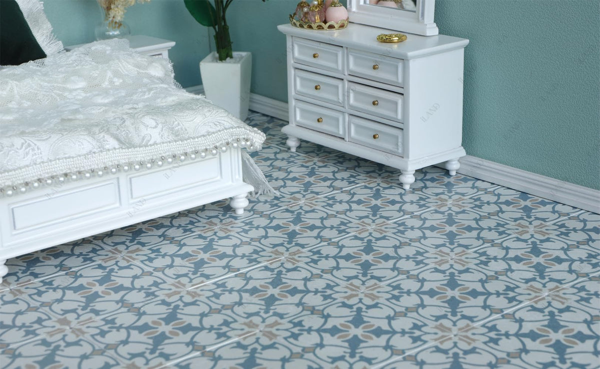 iLAND tile close-up highlights fine print and Rococo detail