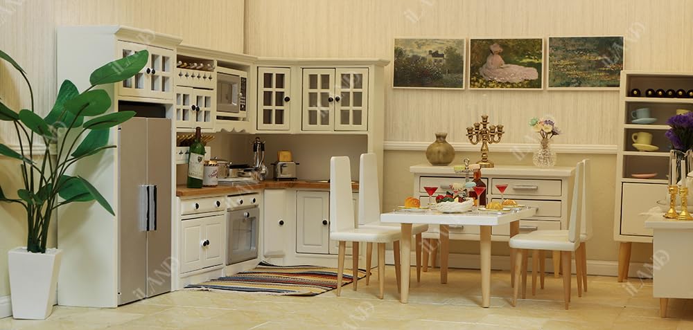 iland dollhouse kitchen woven carpet texture adds warm, inviting floor detail