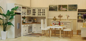 iland dollhouse kitchen woven carpet texture adds warm, inviting floor detail