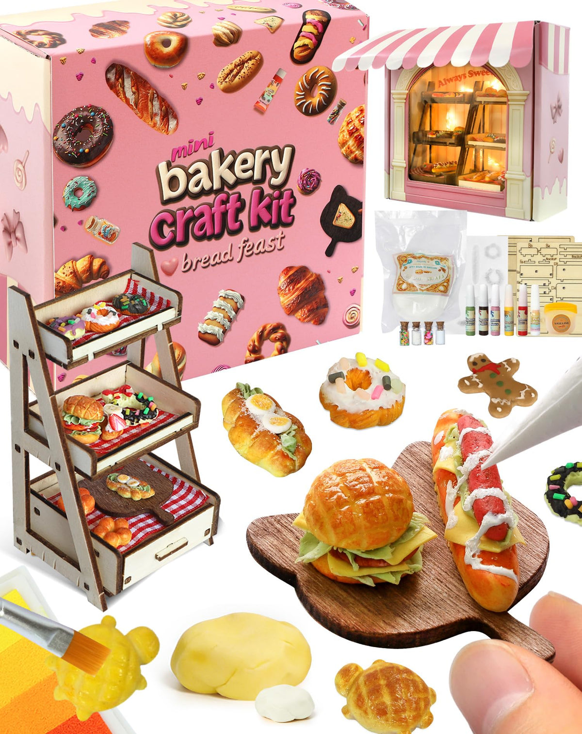 iLAND mini bakery kit set shown for imaginative play and detailed miniatures.