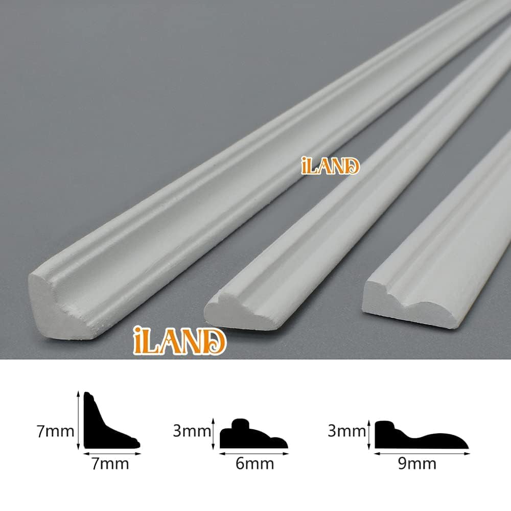 iland wooden skirting board 6 pcs adds tidy base details to miniature walls.