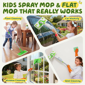 ILAVCLEAN kid-sized mop set promotes practical life skills.