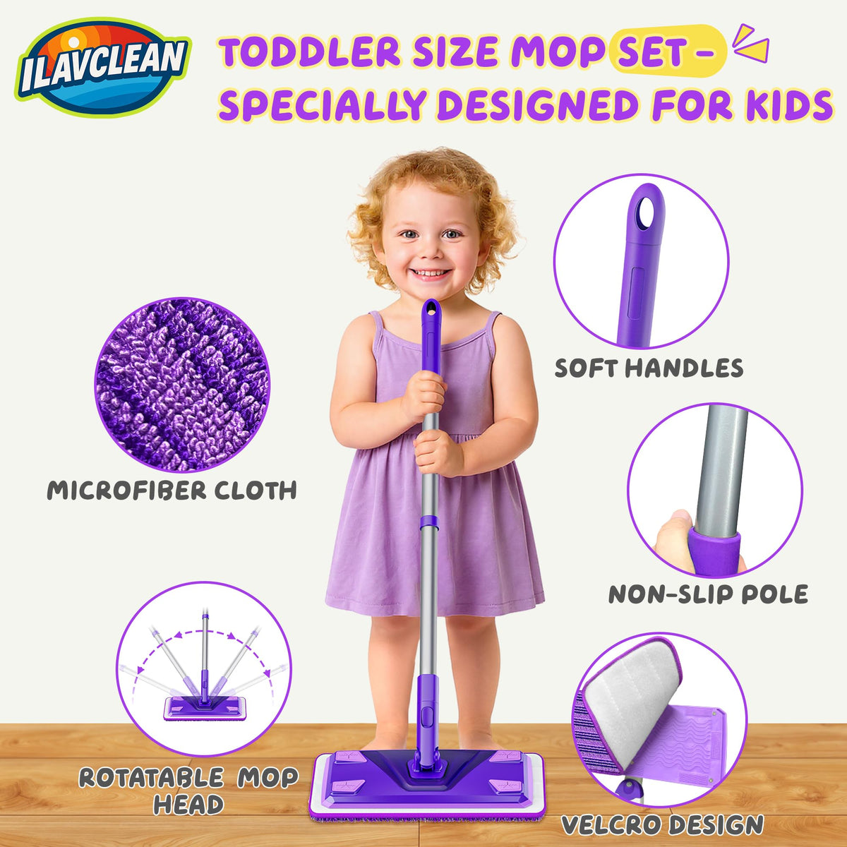 ILAVCLEAN microfiber pad reusable and machine washable