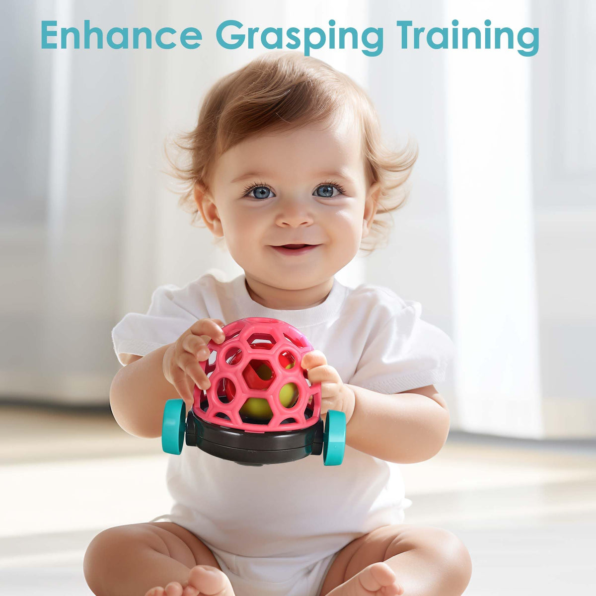 ilearn train push-action: lively music and rolling wheels for active play