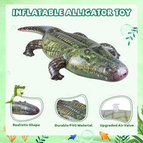 ILEISURELY lifelike alligator shape adds wildlife vibes to pool parties.