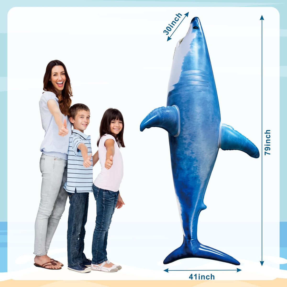 ILEISURELY shark pool decoration enhancing ocean-themed event