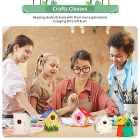 ILHSTY birdhouse kit assembly shows interlocking panels for durable construction