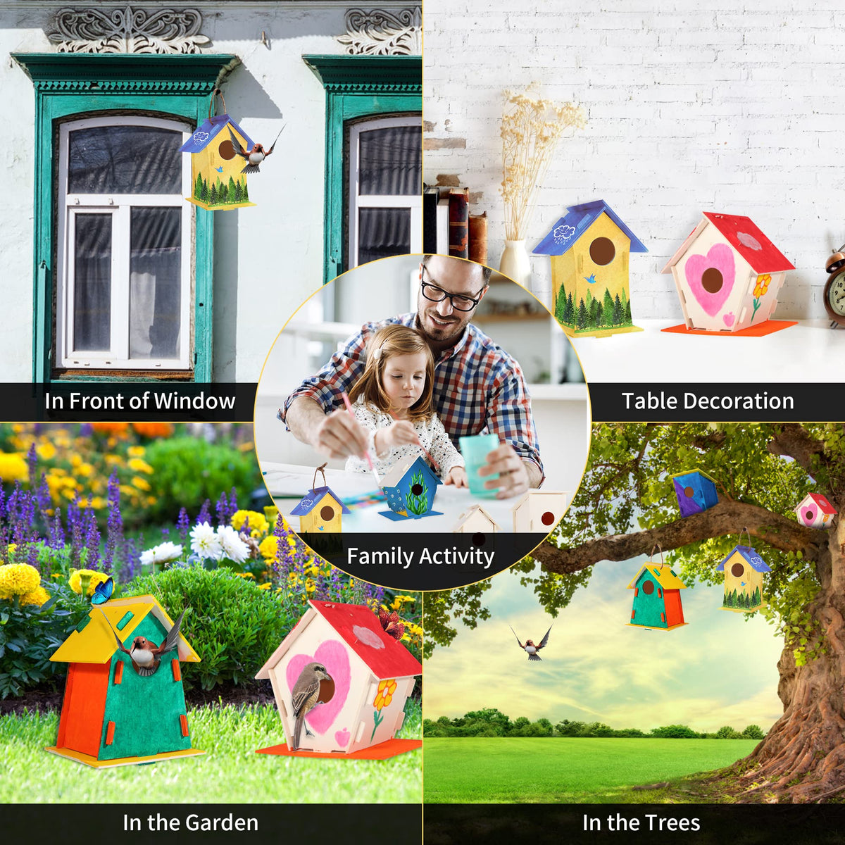 ILHSTY classroom-friendly birdhouse kit for crafts parties