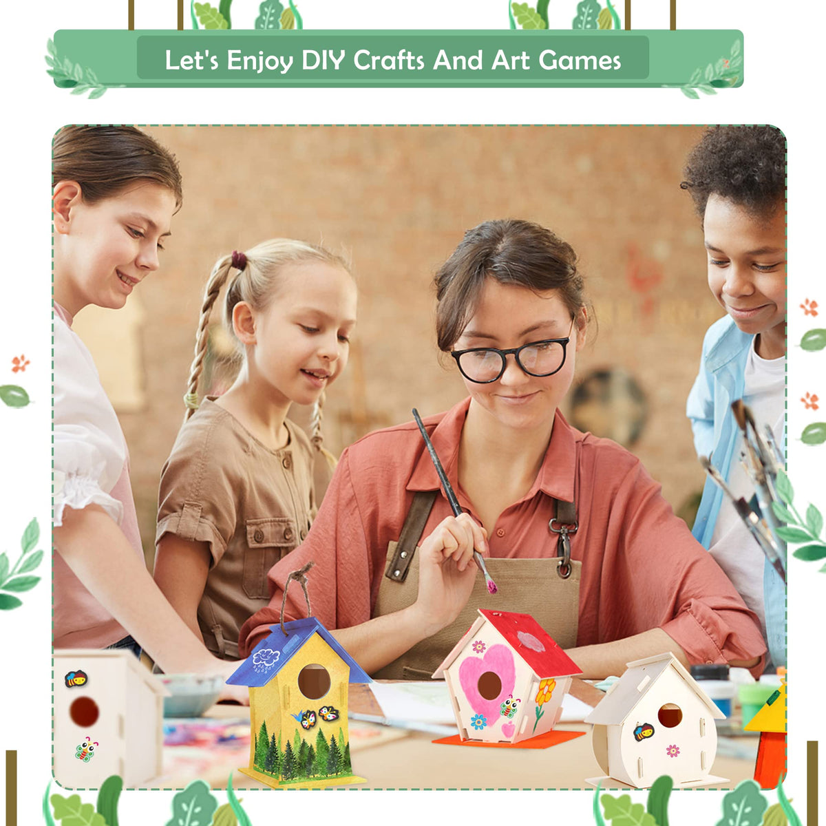 ILHSTY birdhouse kit paint sets for kids inspire creativity with safe, colorful finishes.