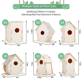 ILHSTY birdhouse kit with twine prepped for easy decoration
