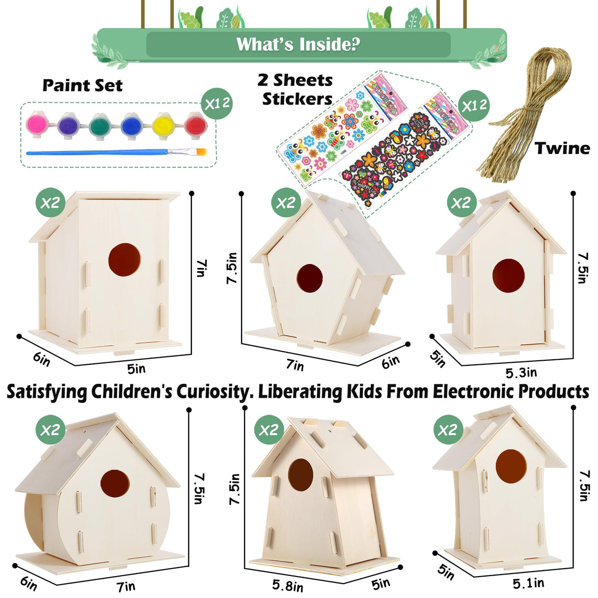 ILHSTY birdhouse stickers add finishing touches for personalized designs.