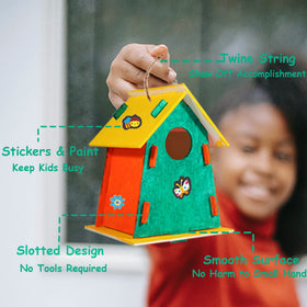 ILHSTY completed birdhouse hanging creates charming garden or window decor.