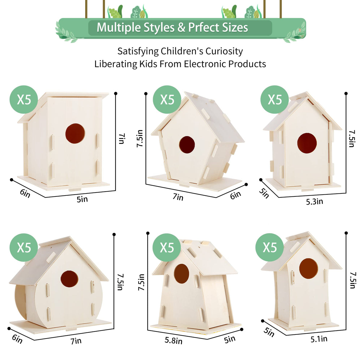 ILHSTY paint-and-decorate bird houses encourage creativity and group play.