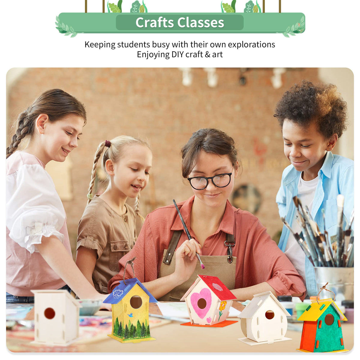 ILHSTY wooden bird house parts for simple, tool-free assembly and quick reuse.