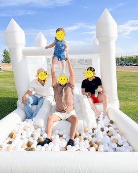 iLink-outer bounce house slide entrance with smooth access during play